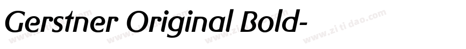 Gerstner Original Bold字体转换